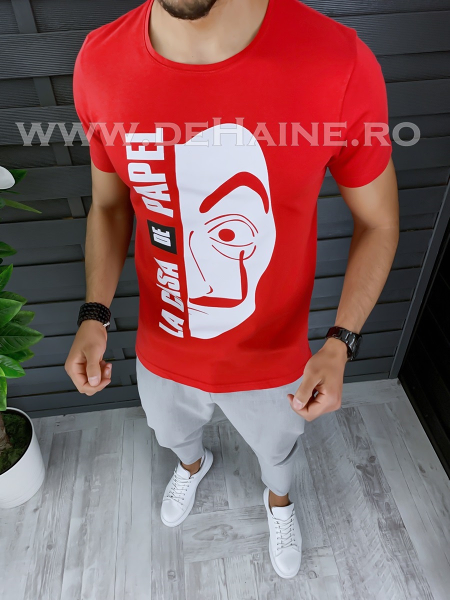 Tricou barbati rosu slim fit zr b1008 p9-2